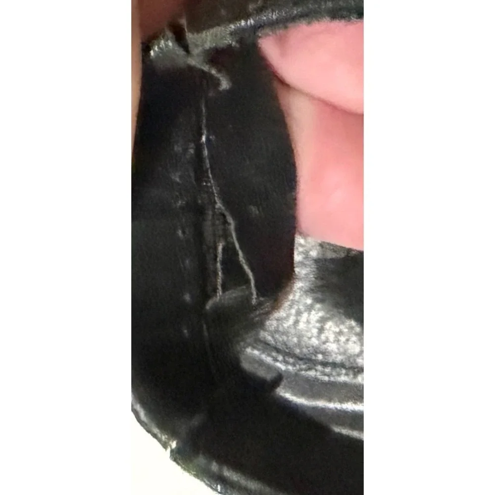 Sorel Joanie II Slingback Wedge Sandal Womens 8.5 Black  Leather Peep Toe